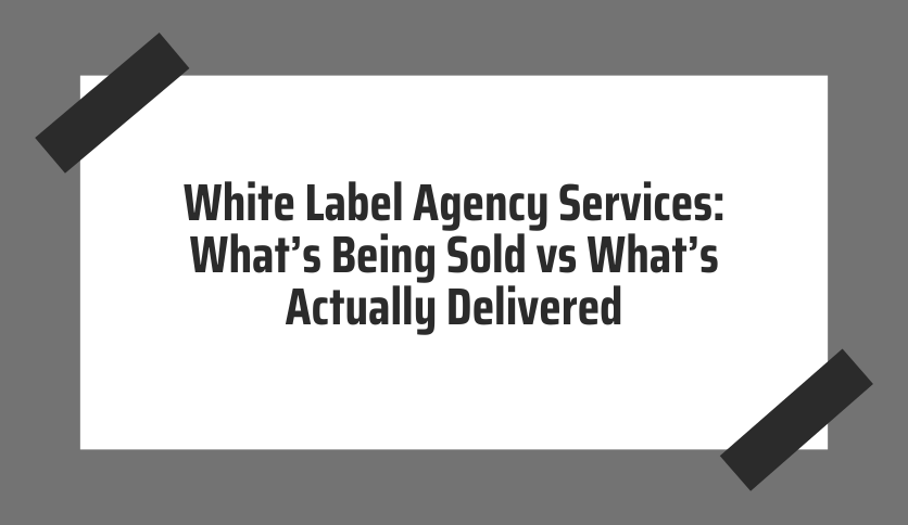 White Label Agency Services